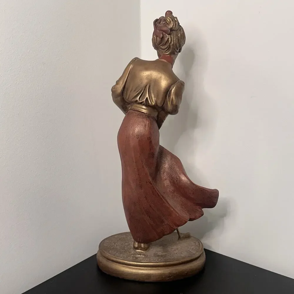 Vintage Bronze Austin Sculpture Lady Golfer “St. Andrews Breeze” Statue 14”H - Picture 5 of 7